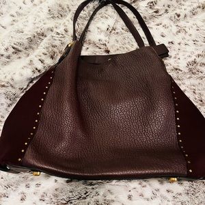 Coach Shoulder/hobo bag - leather & suede in Oxblood.